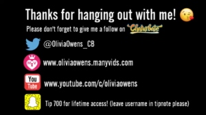 oliviaowens  21-08-2019 Recorded Nude